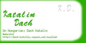 katalin dach business card